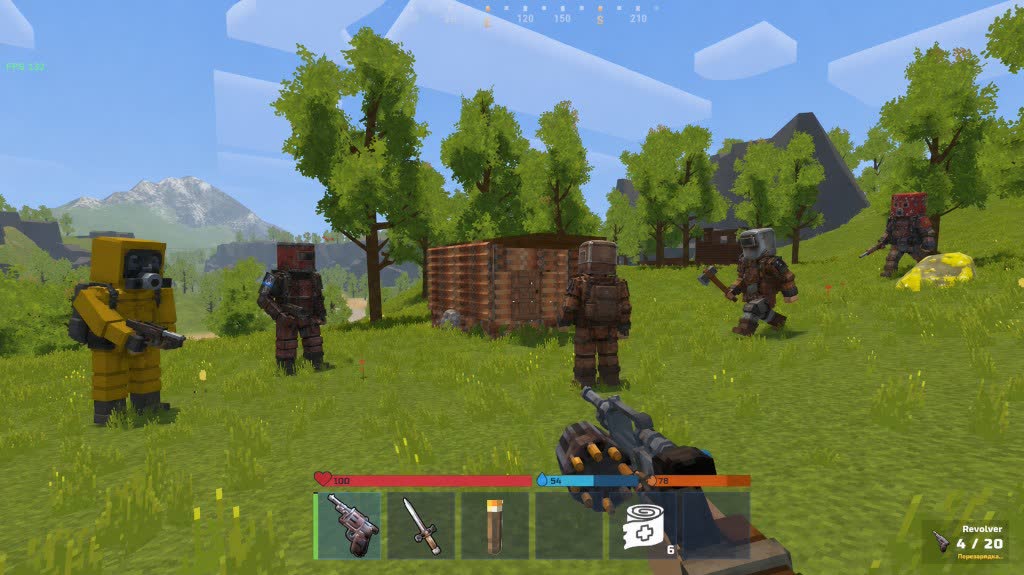 Players building a base in BERDA Survival
